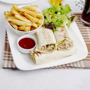 Grilled Chicken Wrap and Chips Grilled Chicken Wrap and Chips