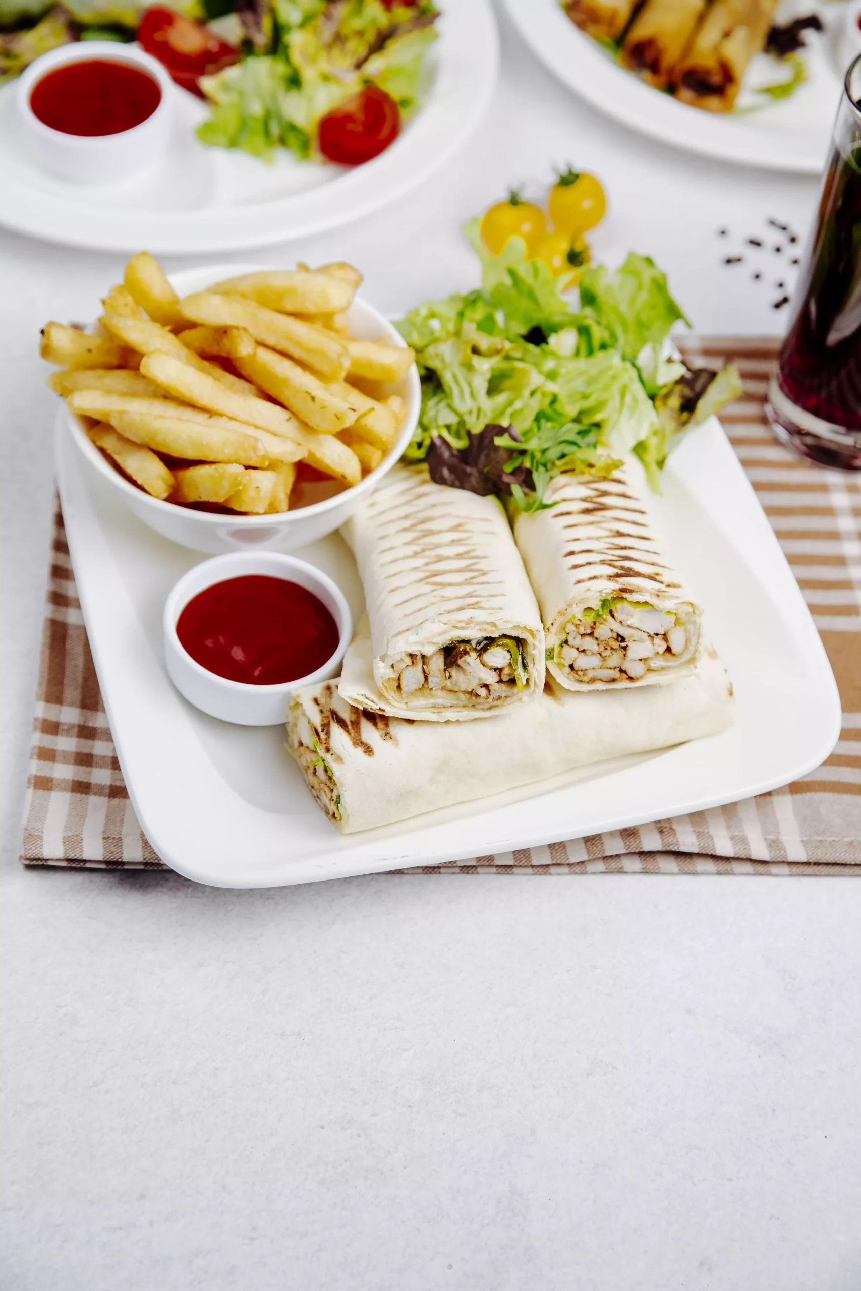 Grilled Chicken Wrap and Chips Grilled Chicken Wrap and Chips