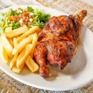 1/2 Roast Chicken Served with Salad and Chips
